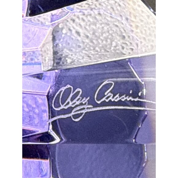 Olga Cassini Purple Faceted Crystal Paperweight 2.5 Inches - Picture 5 of 9